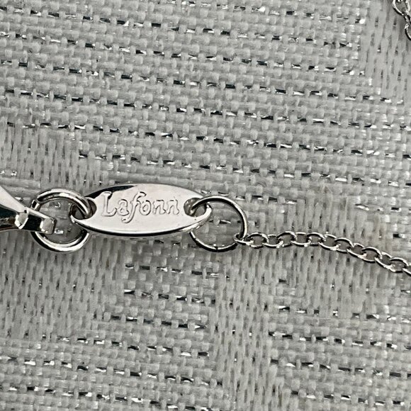 Lafonn Sterling Silver & Simulated Diamond Accent Treble Clef Necklace - Picture 3 of 5